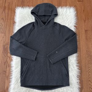 Lululemon Hoodie Men’s XS Gray At Ease Textured Double Knit Locker Loop Pullover